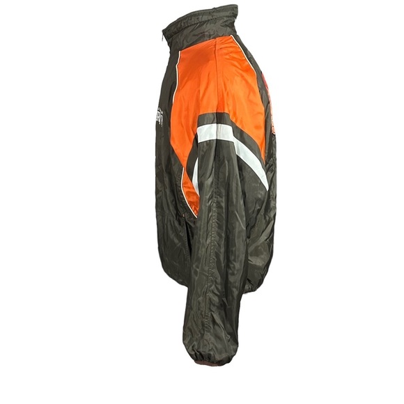 NFL Cleveland Browns Orange Reversible Full Zip Jacket Sz L Embroidered Nylon - Picture 2 of 16